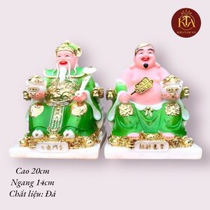 Tượng Thần Tài Thổ Địa Đá Nhập Khẩu Cao Cấp Cao 20cm – 5 Màu (Trắng, Vàng, Đỏ, Xanh lá, Xanh lam)